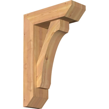 Ekena Millwork Legacy Slat Smooth Bracket w/ Offset Brace, Western Red Cedar, 5 1/2"W x 16"D x 24"H BKT0604X16X24LEC06SWR